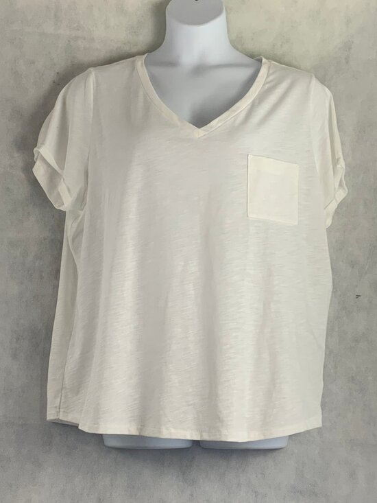 Charter Club Tops - Charter Club Women's Short Sleeve Oversized Lounge Pajama Top, White, 3XL